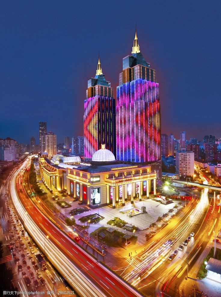 环球金融中心上海环球港夜景