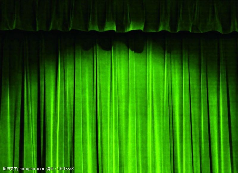 绿色窗帘背景素材图片