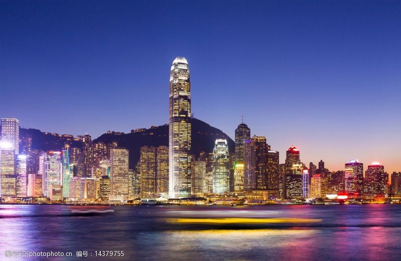 夜港香港城市夜景图片