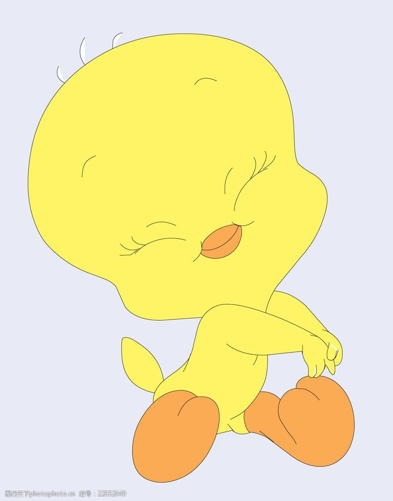 鸭宝宝眯眼鸭子卡通鸭子