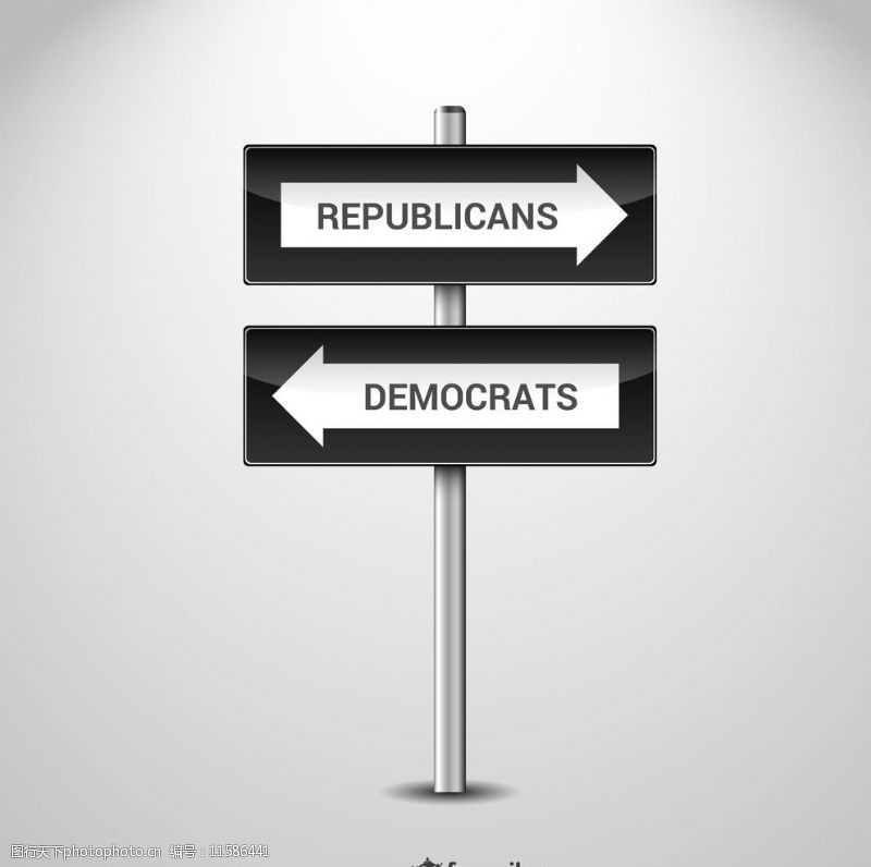 党派分类共和党与民主党图片