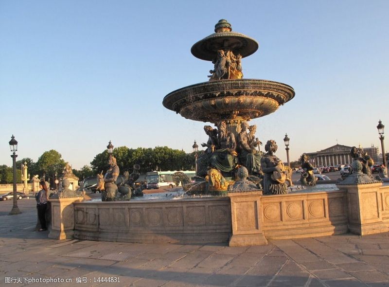 雕塑喷泉巴黎协和广场图片