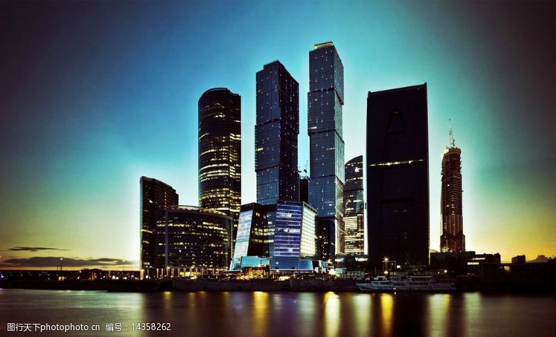 船只莫斯科新区建筑群图片