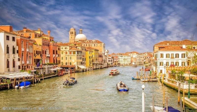 船只威尼斯市内景观图片
