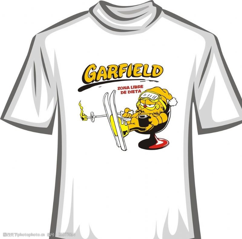 加菲猫卡通T恤