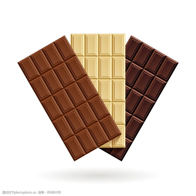 美食预览图3种美味巧克力矢量素材