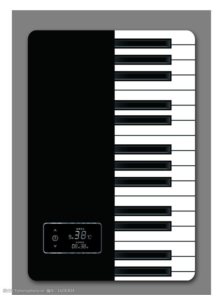 琴键黑白键面板设计图片