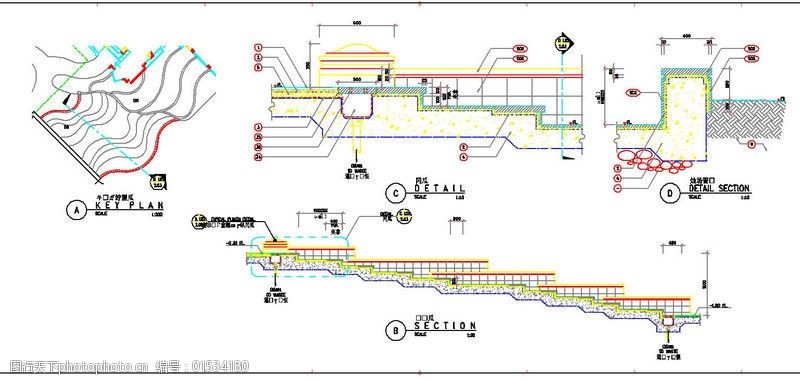 景观总平面图杭州山水人家景观细部设计CAD图纸