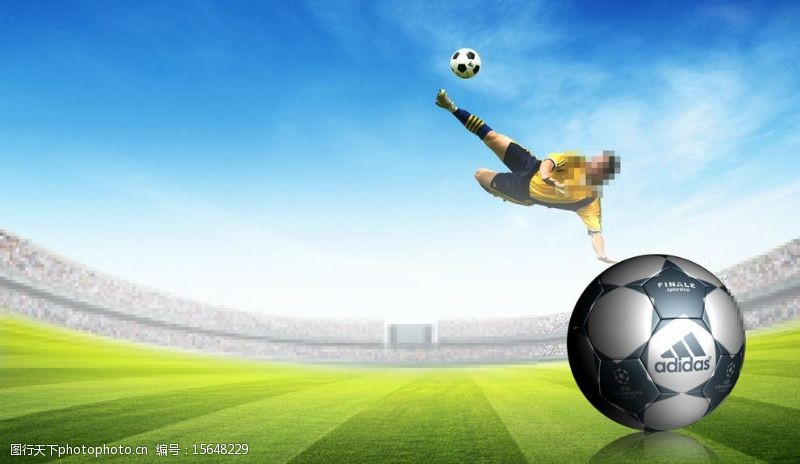 足球运动员足球比赛宣传广告图片