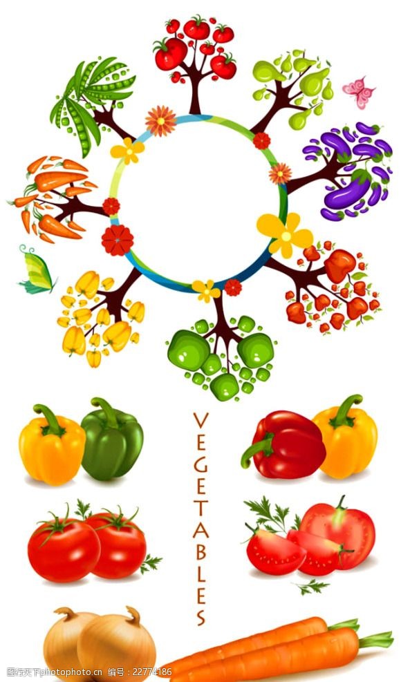 红辣椒素材各种蔬菜矢量素材