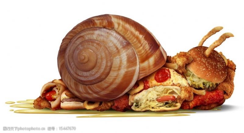 法式蜗牛汉堡餐图片