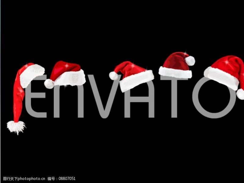 字体的应用文字上的圣诞帽flash动画