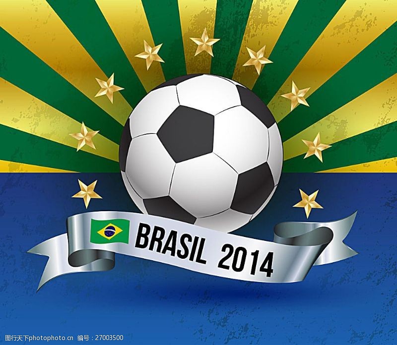怀旧足球矢量素材巴西世界杯怀旧海报