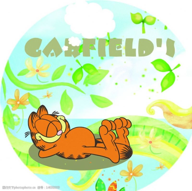 加菲猫cd模板图片