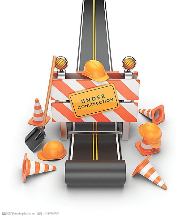 道路标志图片素材公路施工标志