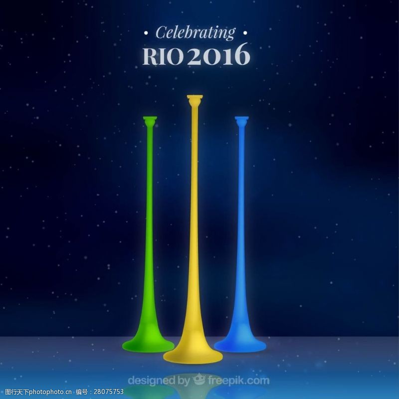 里约热内卢里约2016奥运会蓝色背景矢量图素材