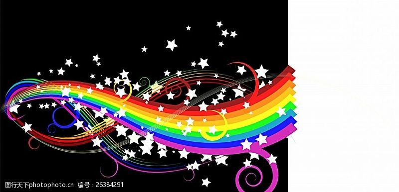 涂鸦元素矢量时尚炫酷彩虹粒子素材背景图片