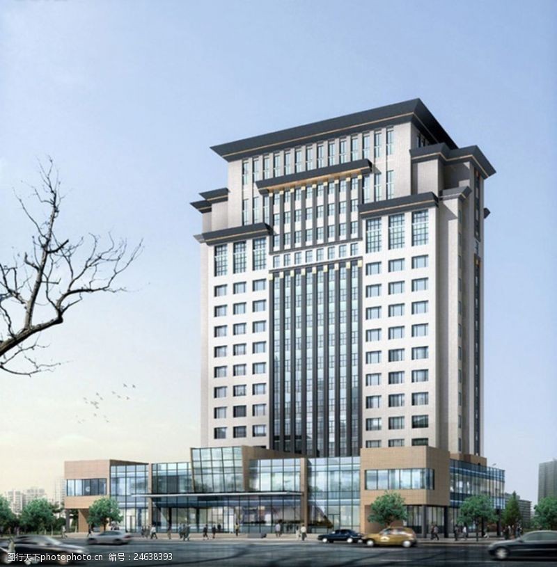 行政楼MAX现代高层行政中心办公大楼3D模型