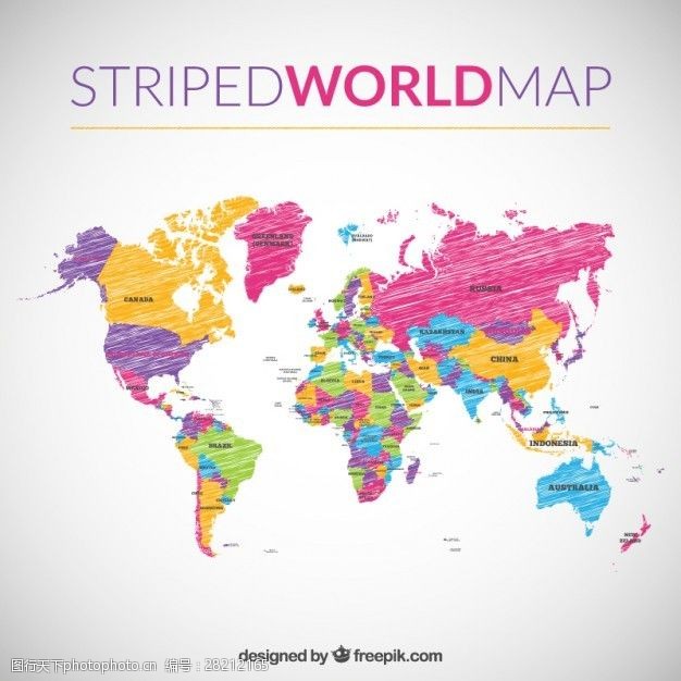 条纹的世界地图