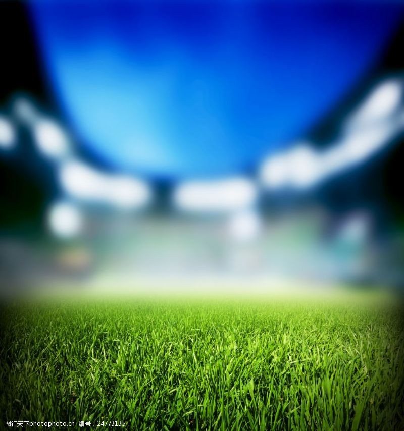 绿菌场地壮观的世界杯足球场高清图片