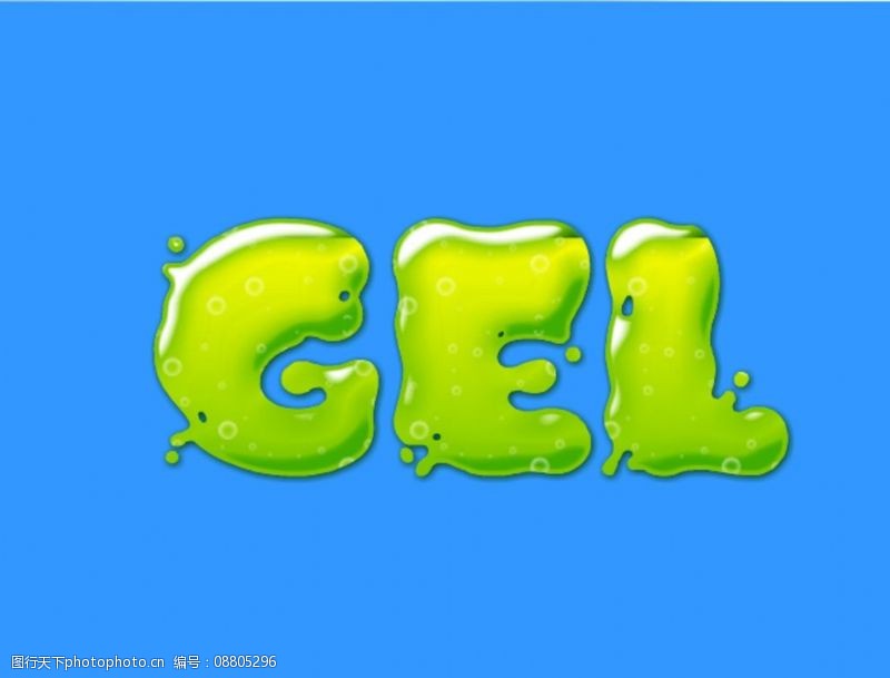 字体的应用绿色好看的气泡文字动画