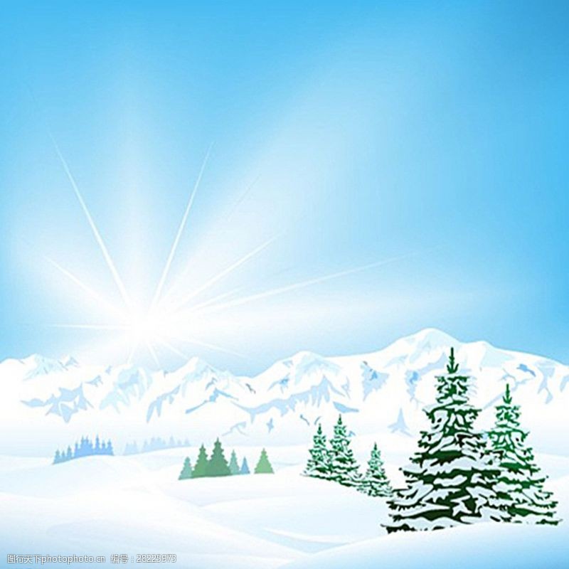 自然風光山雪風景图片