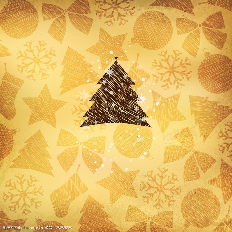 金色铃铛金色圣诞节背景
