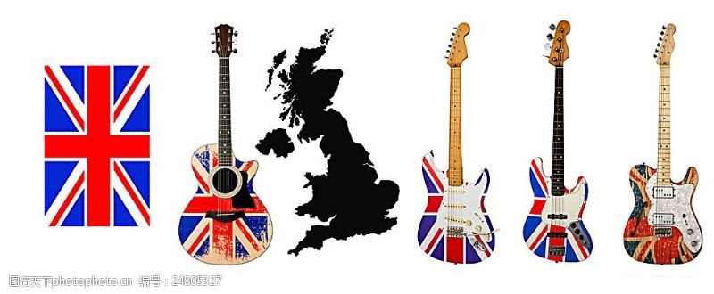 美国城市英国特色吉他图片