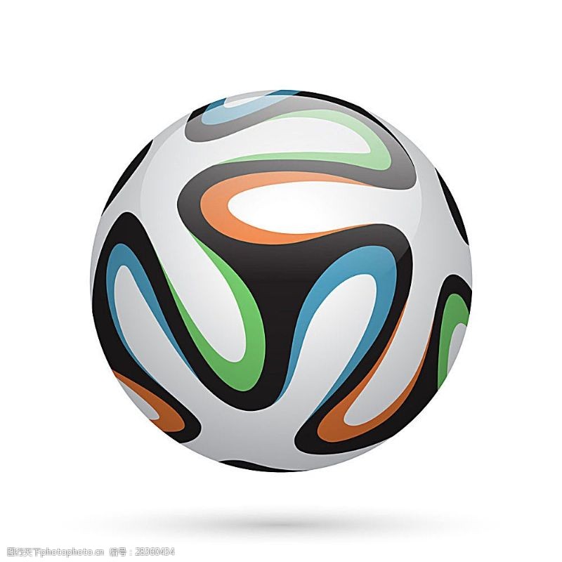 巴西世界杯彩色足球背景