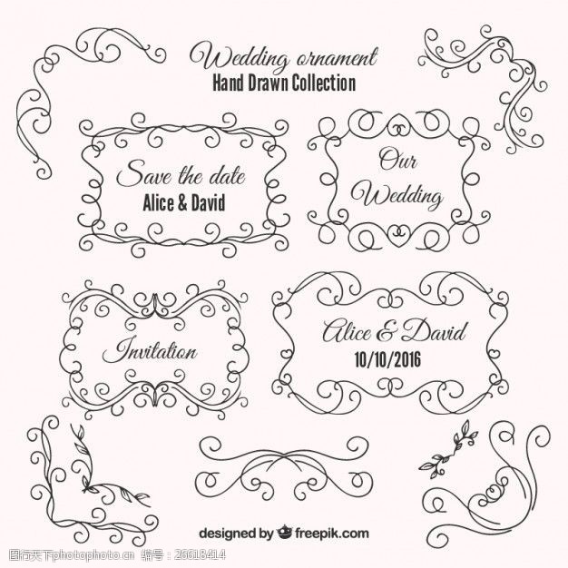 婚礼花卉婚礼框架集
