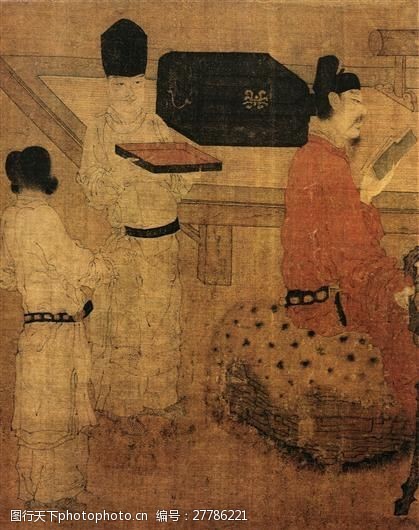 中堂画琉璃堂人物图人物画中国古画0145