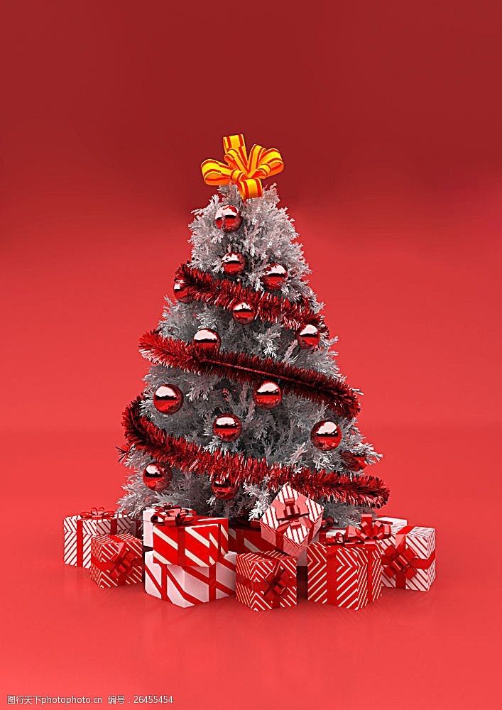 圣诞模板下载圣诞树与圣诞礼物