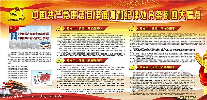 中国共产党共产党廉洁自律准则条例四大看点图片