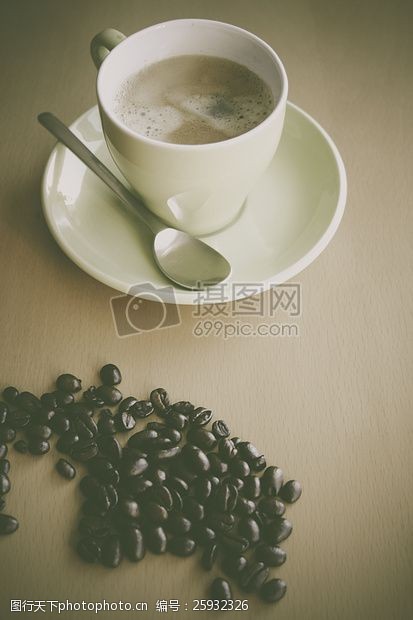 银灰色布香气美味的咖啡