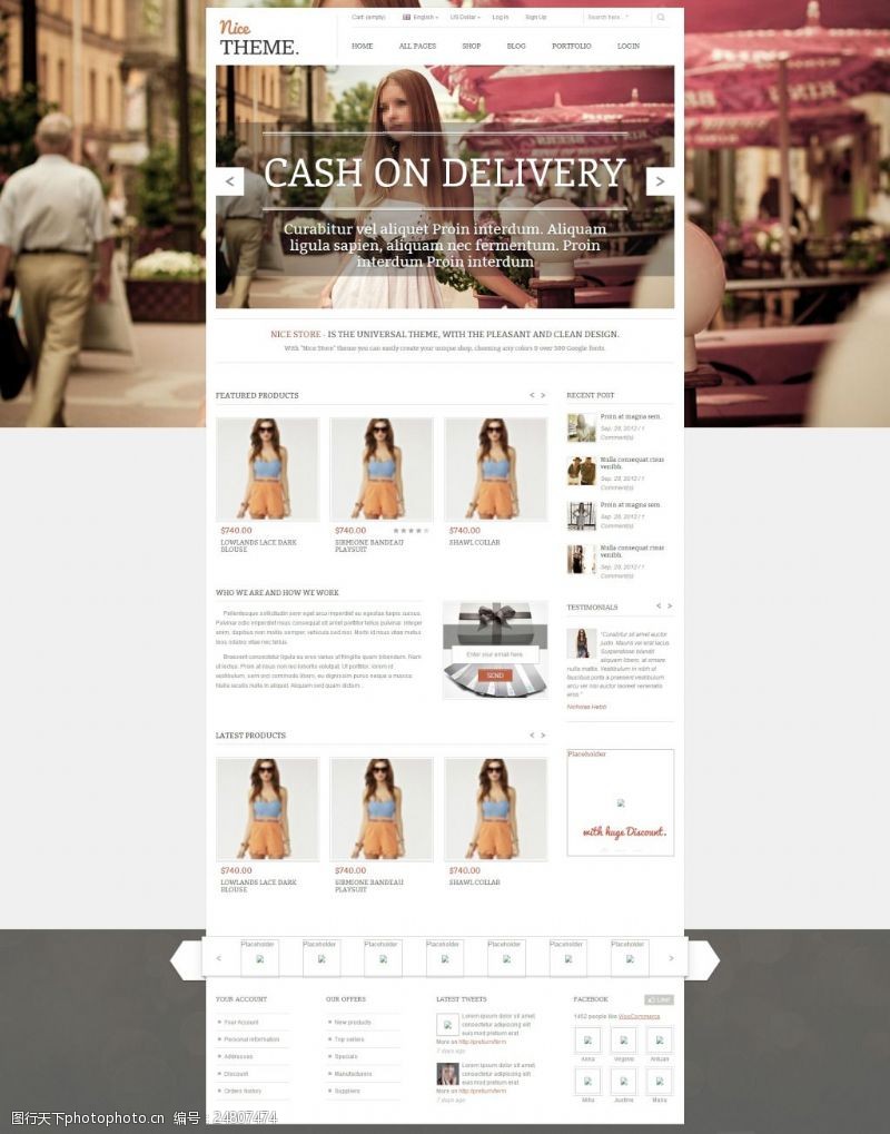 公司网站时尚服装购物商城企业模板