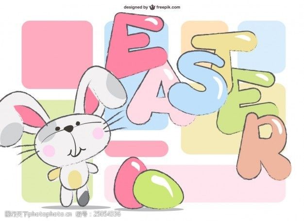 卡通兔子复活节兔子的形象