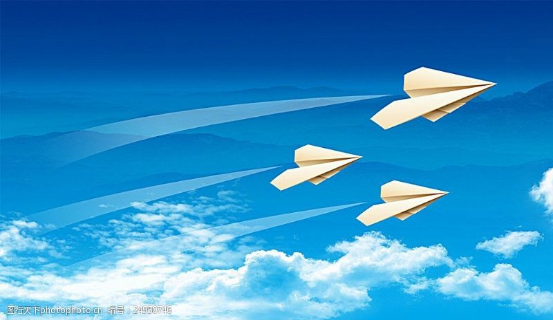 挑战创新蓝天白云飞机图片