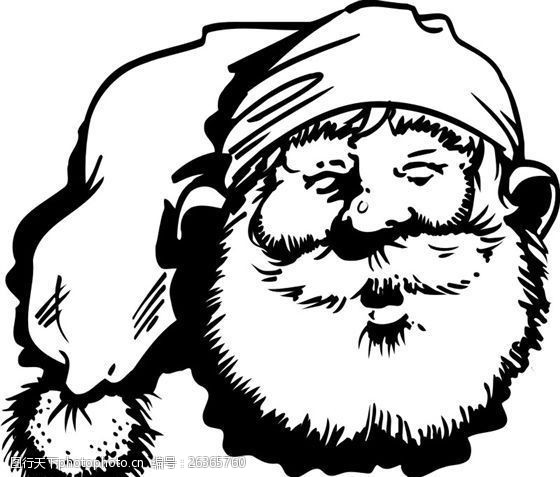 矢量人物老头圣诞老人头像卡通头像矢量素材EPS格式0025