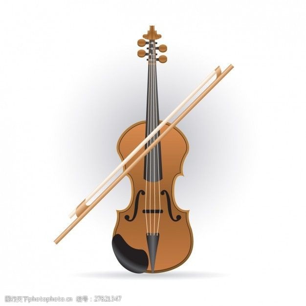 音乐小图标小提琴和弓图标