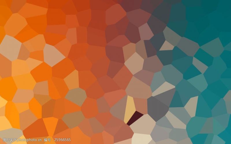 橙色海报酷炫晶格化曲线抽象几何体海报背景