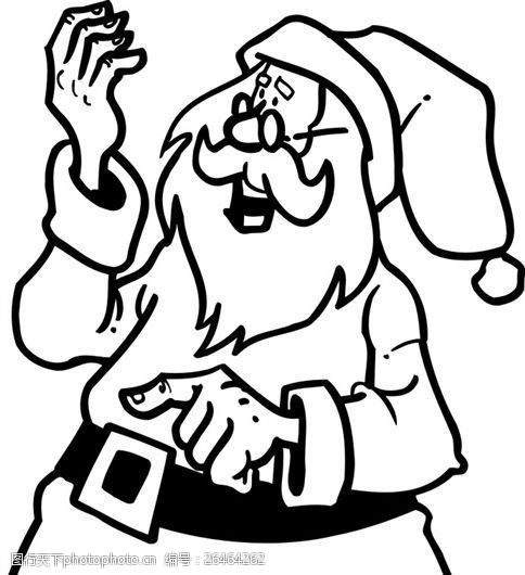 矢量人物老头圣诞老人头像卡通头像矢量素材EPS格式0017