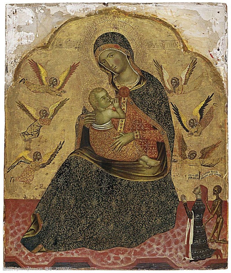 油画教堂圣母玛丽亚