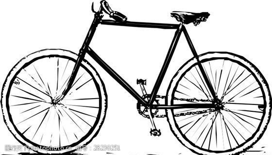 国画0037自行车矢量素材EPS格式0037