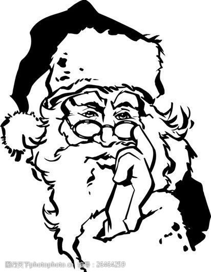 矢量人物老头圣诞老人头像卡通头像矢量素材EPS格式0011