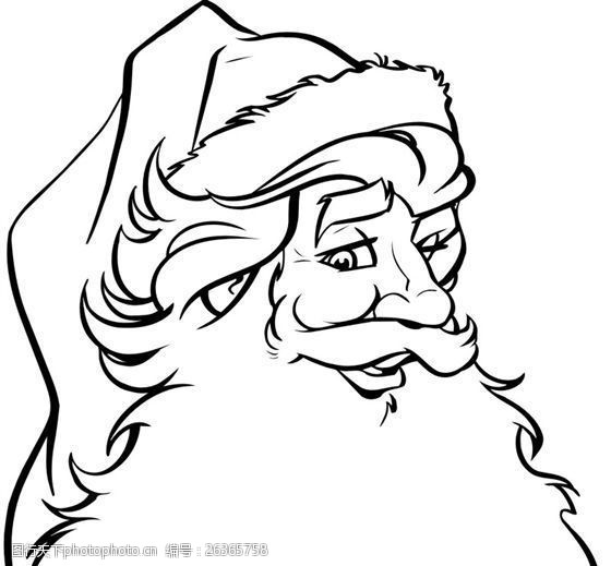 矢量人物老头圣诞老人头像卡通头像矢量素材EPS格式0023