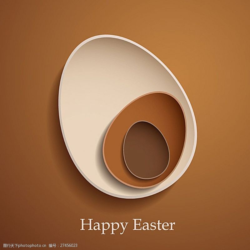 复活节海报创意复活节剪纸彩蛋矢量素材图片