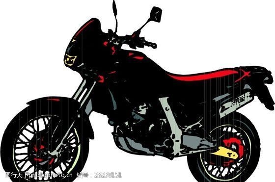 摩托车篇摩托车矢量素材EPS格式0059