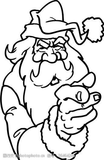 矢量人物老头圣诞老人头像卡通头像矢量素材EPS格式0021