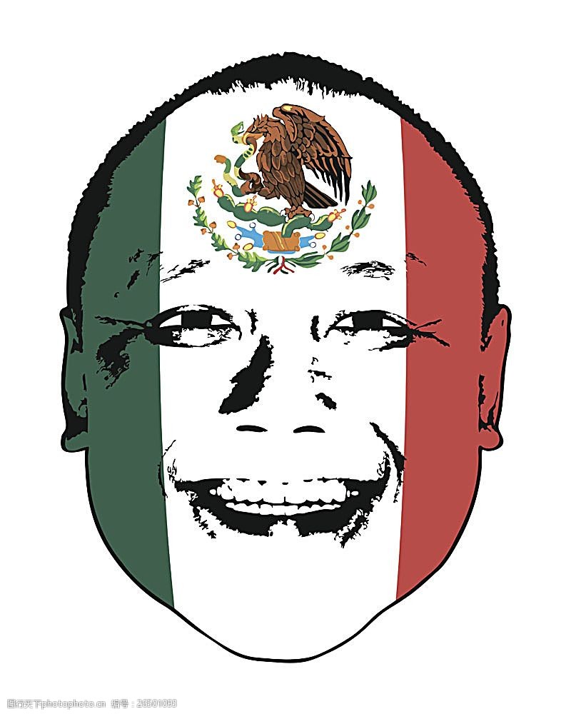 微笑墨西哥人脸