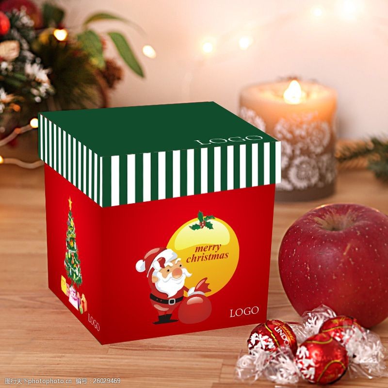 红苹果圣诞平安果苹果包装设计